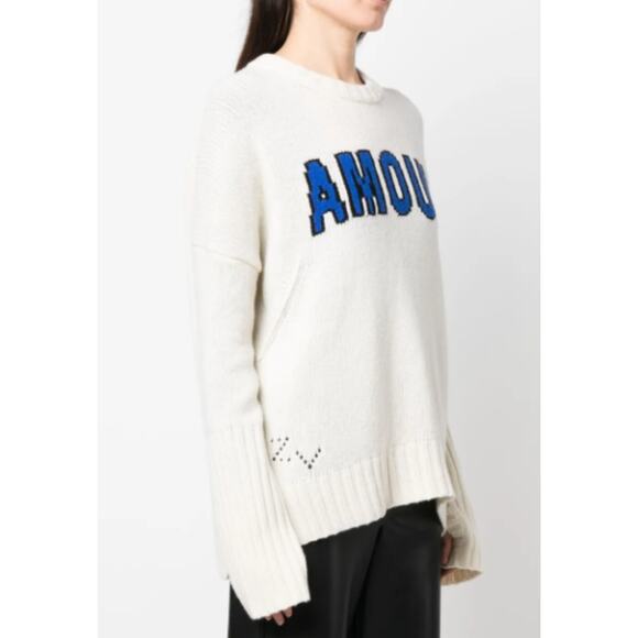 Zadig & Voltaire Amour Merino Wool Long-Sleeved Knit Sweater L Knit *READ - Picture 14 of 14